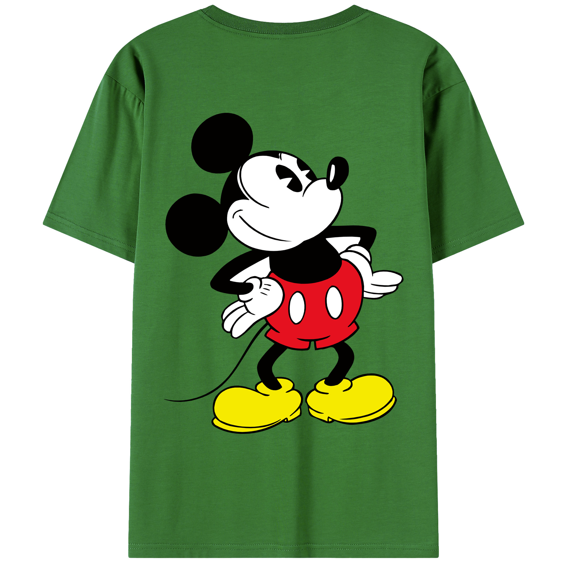 （画像用） ミッキーマウス Mickey Mouse レディース半袖Tシャツ(バックプリント)